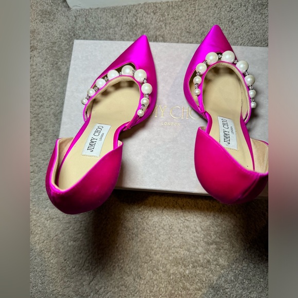Beautiful Jimmy Choo Aurelia fushia pink heels. Looks almost new - Picture 6 of 7